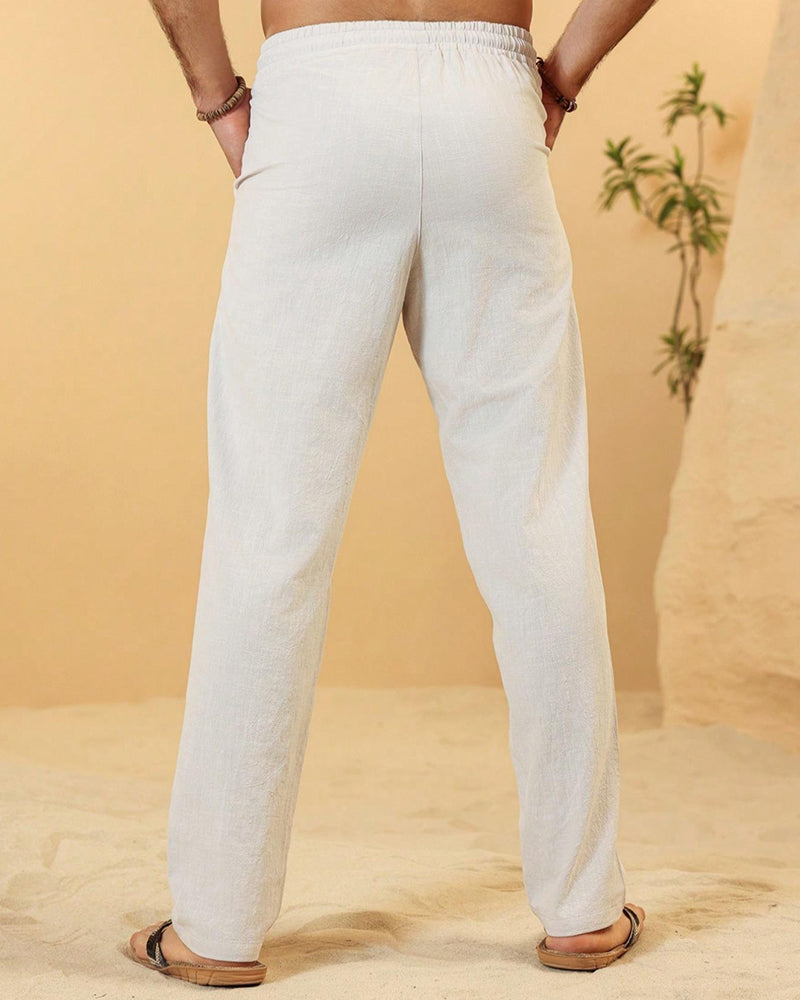 Broeken Elastische Taille Koord Toelopend