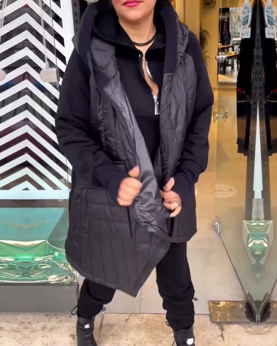 Casual jas met capuchon en zak