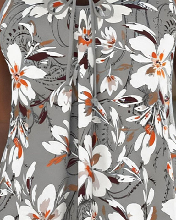Tankini Groot Bloemen Stropdas
