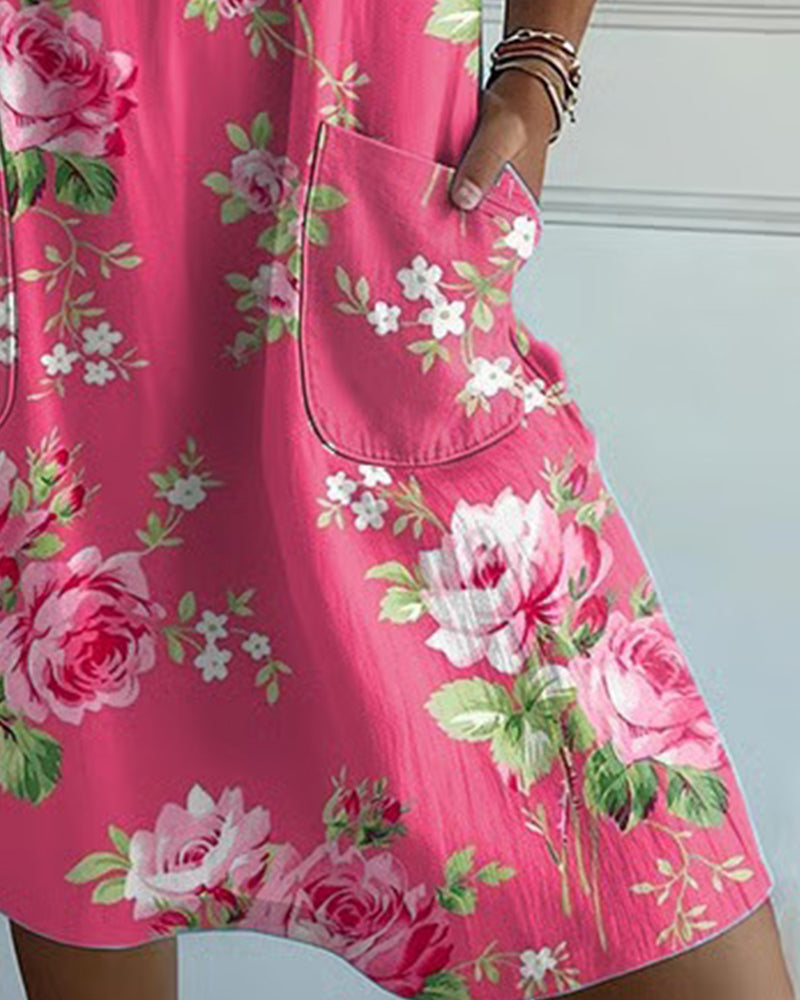 Jurk Roos Bloemenprint