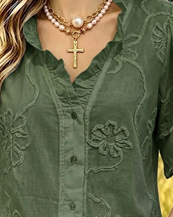 Blouse Franjezoom Pofmouw