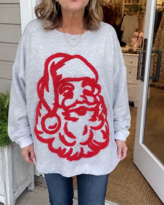 Sweatshirt Stijlvol Kerstman Los