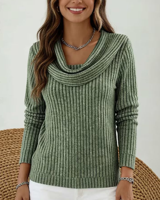 Top Casual Lange Mouw Effen