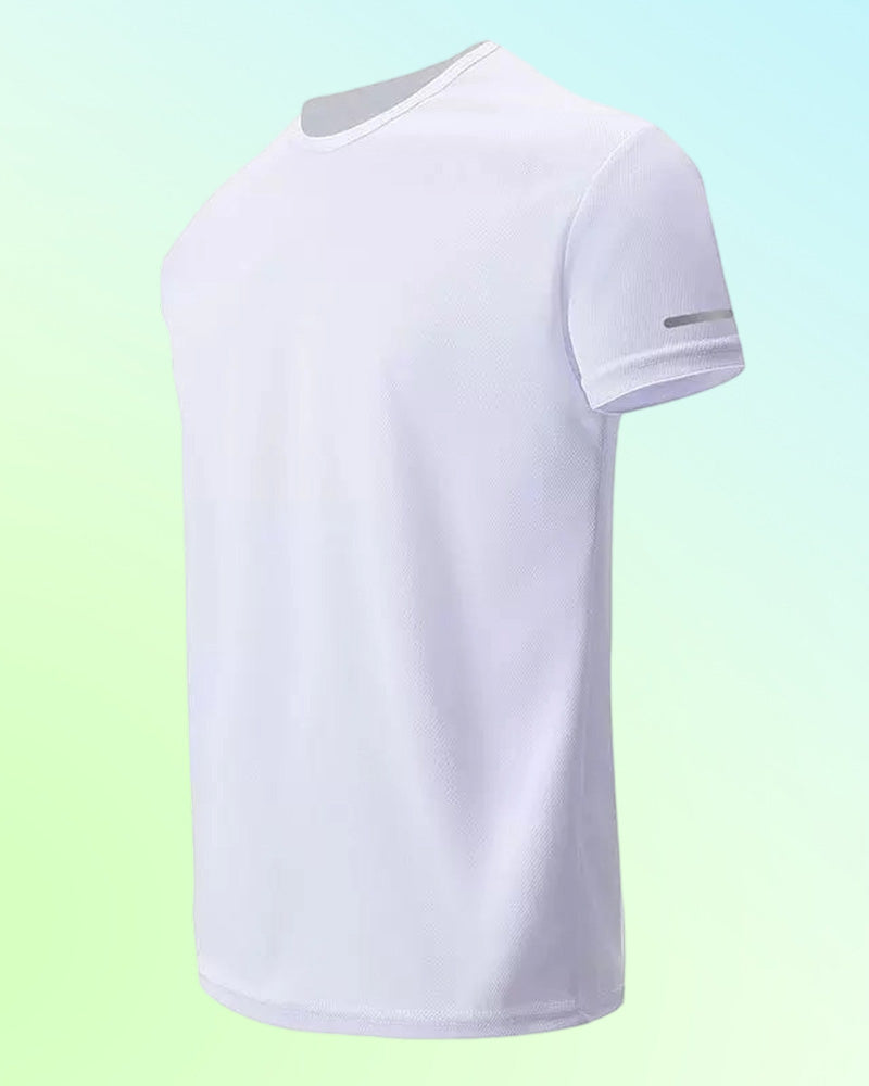 Heren T-Shirt Effen Kleur Korte Mouw Sportief