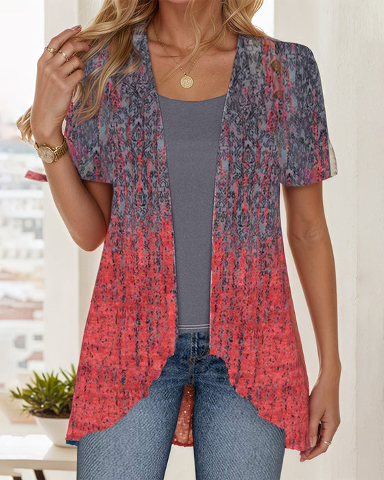 Blos Nep Tweedelig Korte Mouwen Onregelmatig