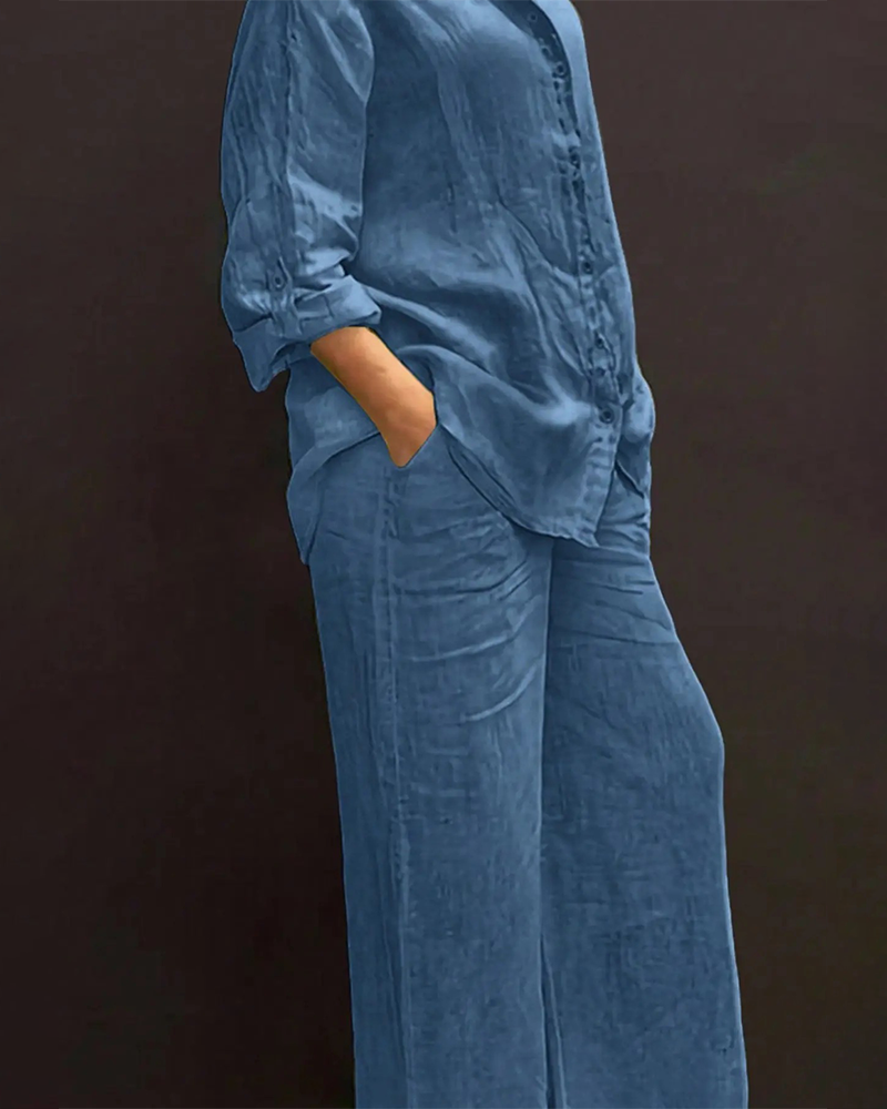 Set Lange Mouw Shirt Elastisch Lang
