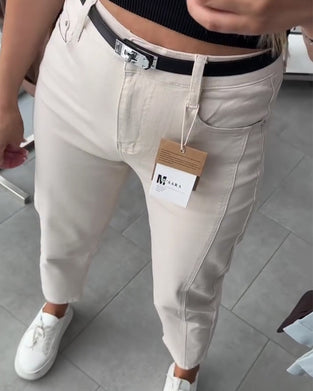 Broek Hoog Waist Casual Straight-Leg