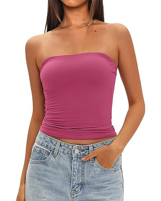 Tanktop Beugelloos Kort Nauwsluitend
