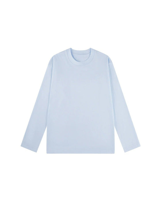 T-Shirt Heren Ronde Hals Lange Mouw Split