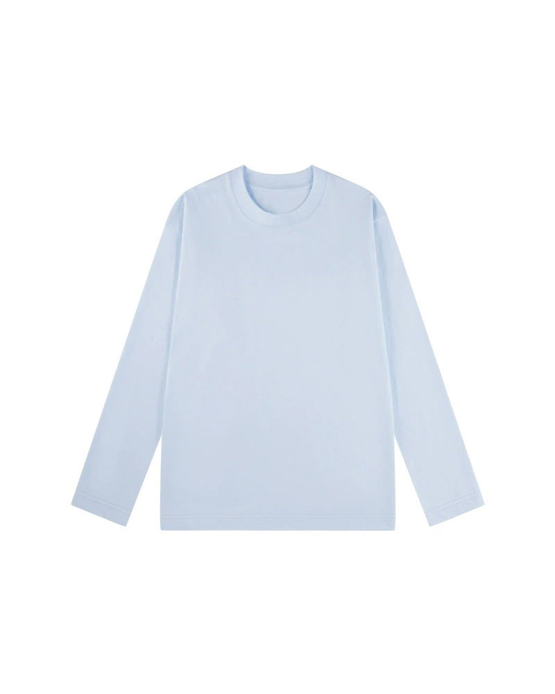 T-Shirt Heren Ronde Hals Lange Mouw Split