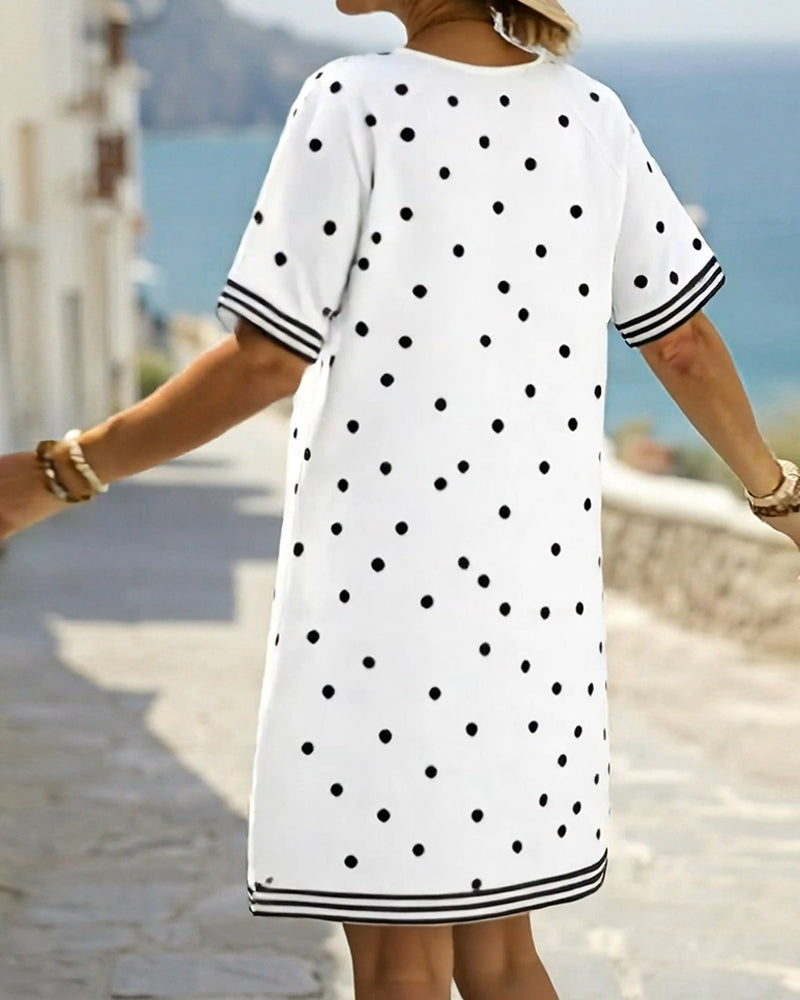 Jurk Stippen Streep Shift