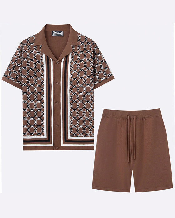 Set Korte Mouw Vest En Shorts Tweedelig