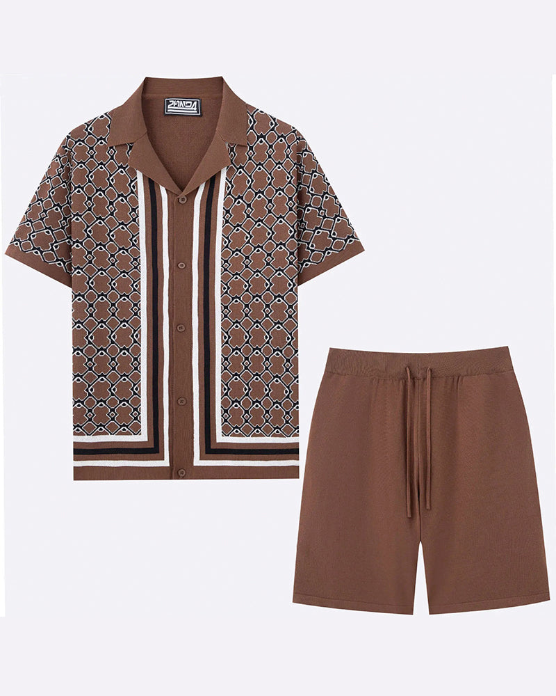Set Korte Mouw Vest En Shorts Tweedelig