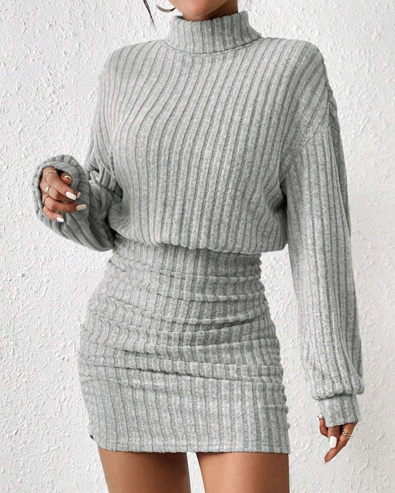 Geribde Coltruijurks Met Bodycon-Pasvorm