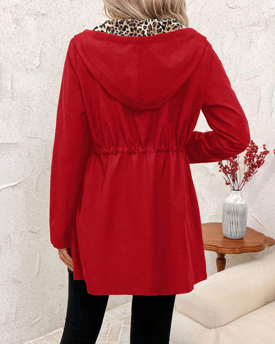 Mantel Met Capuchon Omkeerbaar Luipaardprint