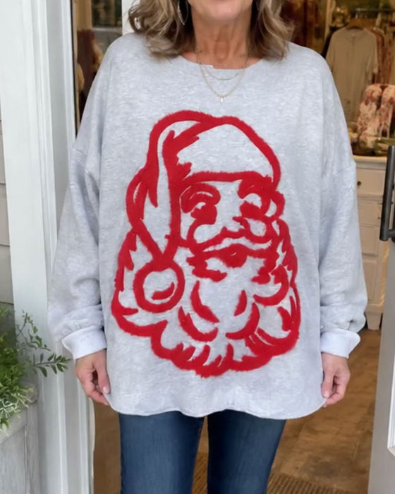 Sweatshirt Stijlvol Kerstman Los