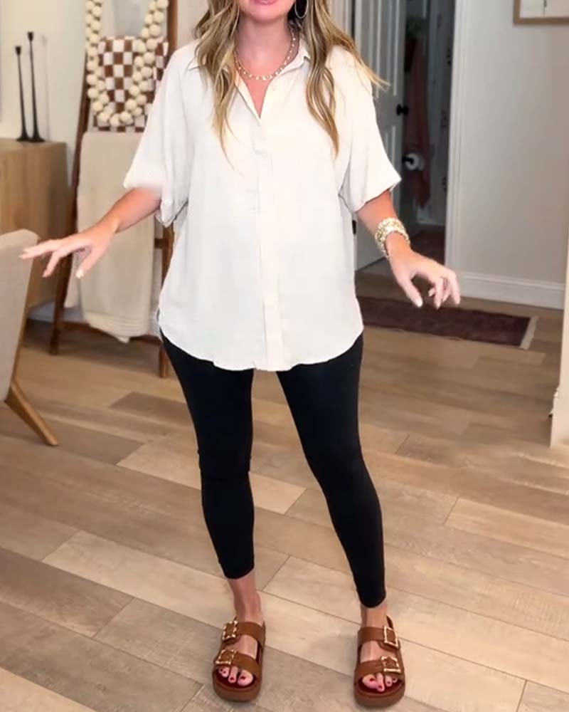 Overhemd Effen Button-Down Kraag