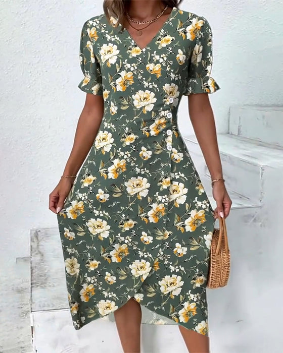 Jurk V-Hals Elegant Forens