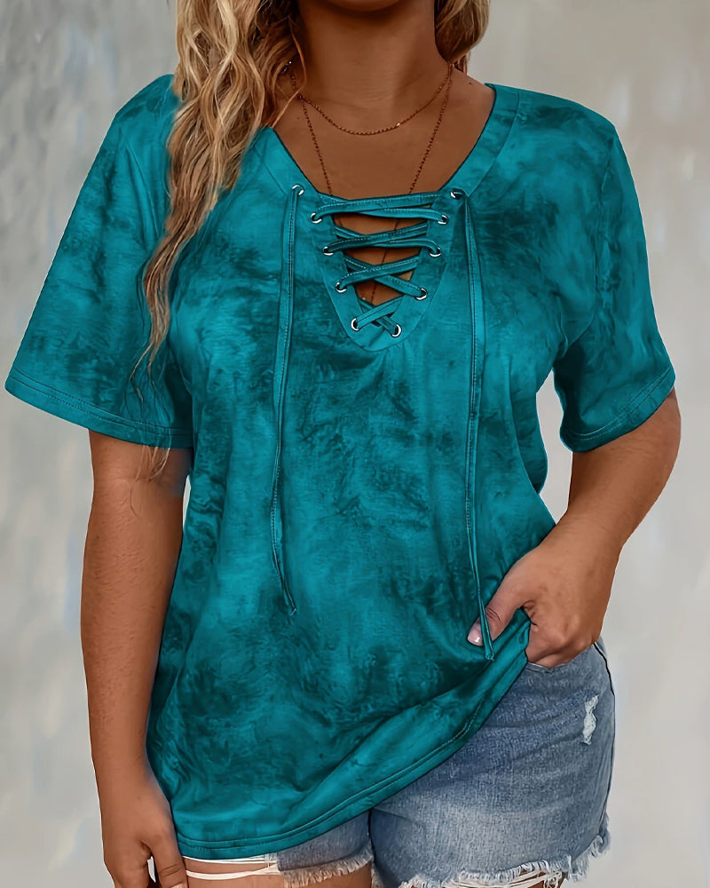 Blouse Tie-Dye Print