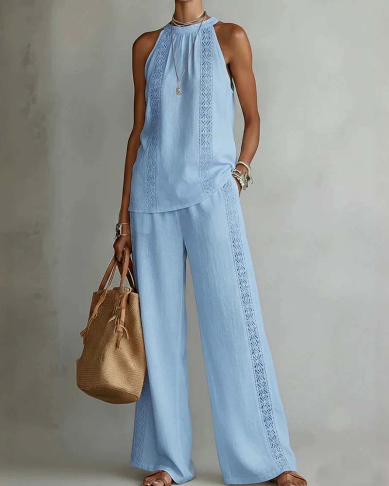 Tweedelig Set Hollow Out Halter