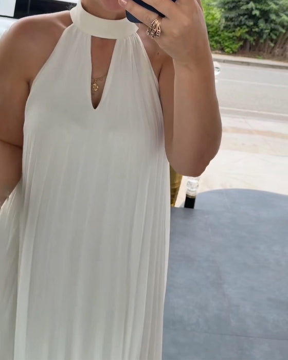 Jurk Halter Gerimpeld Elegant