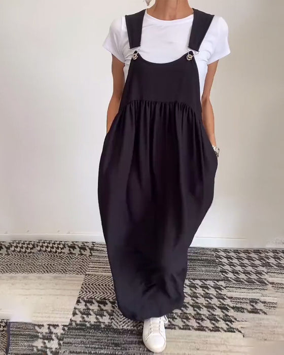 Casual effen kleur bretels