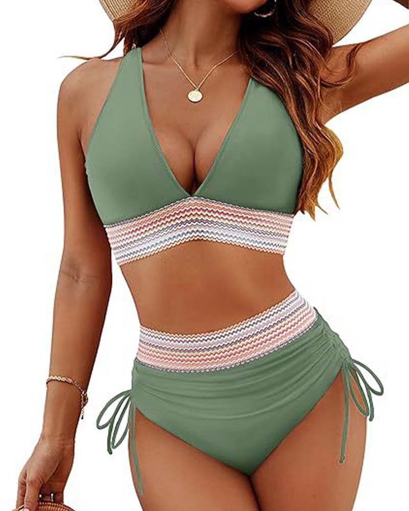 Vakantie Bikini V-Hals Met Veters