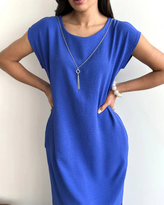 Jurk Midi Lengte Split Los
