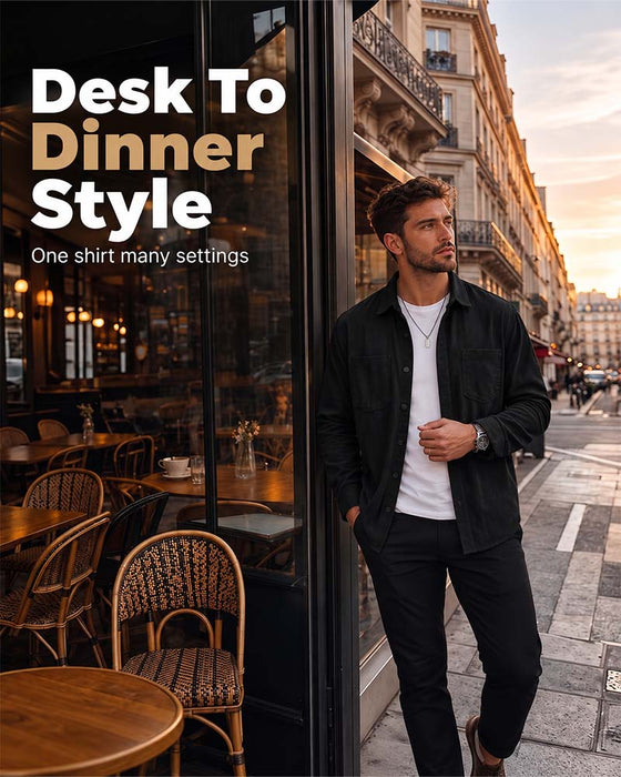👔 Heren Casual Corduroy Overhemdjas – Klassieke Textuur Ontmoet Dagelijks Comfort