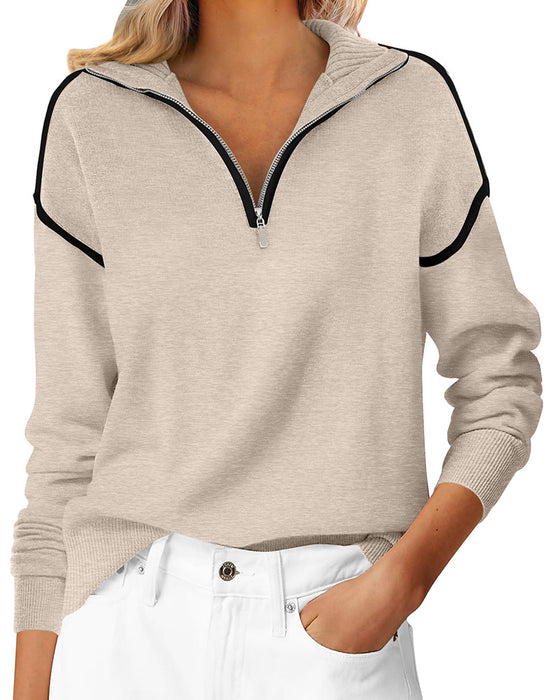 Sweatshirt Slag Rits Lijn