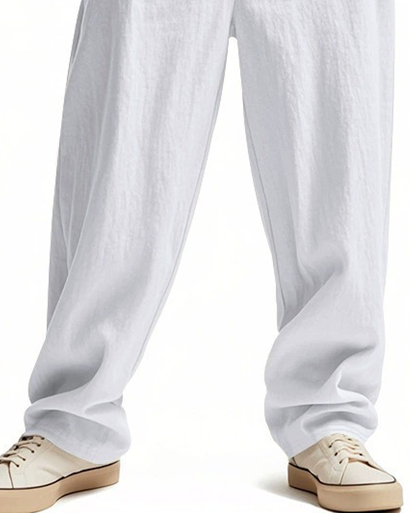 Broek Casual Effen Straight-Leg