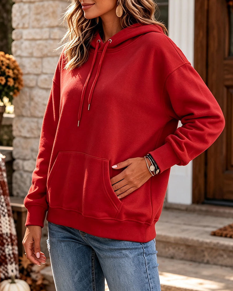 Hoodie Effen Casual Zak