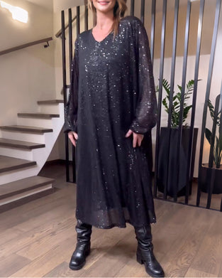 Modieuze Effen Jurk Met V-Hals