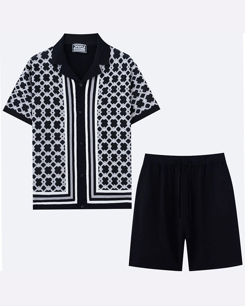 Set Korte Mouw Vest En Shorts Tweedelig