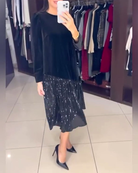 Jurk casual temperament pailletten