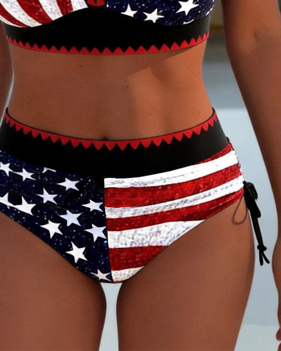 Bikini Hoge Taille Geprint