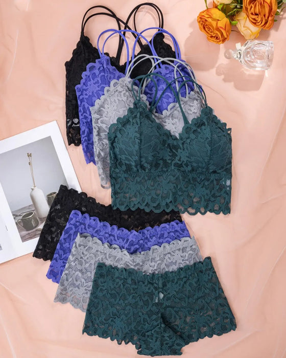 Lingerie Set Kant Uitsnijding Rug