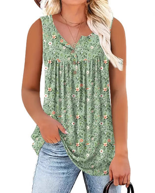 Tanktop Bloemig Mouwloos