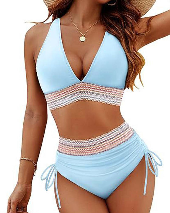 Vakantie Bikini V-Hals Met Veters