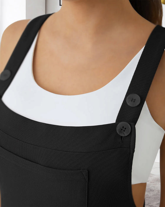 Jumpsuit Effen Kleur Geplooid