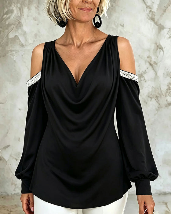 Blouse Casual Trendy Off-Shoulder