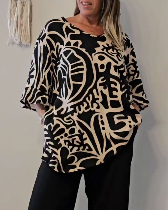 Top Abstracte Botanische Print Ruim