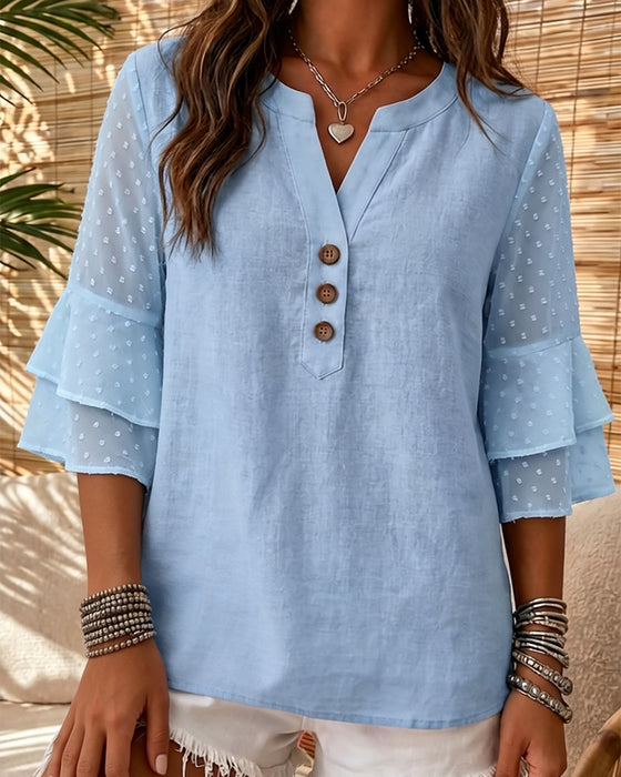 Blouse Knoop Klokmouw