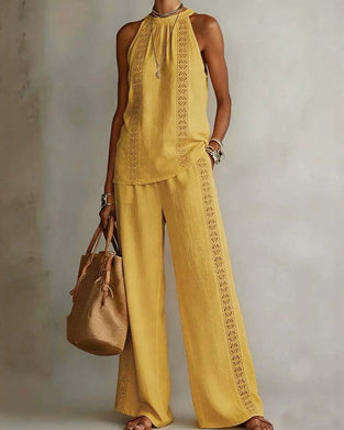 Tweedelig Set Hollow Out Halter