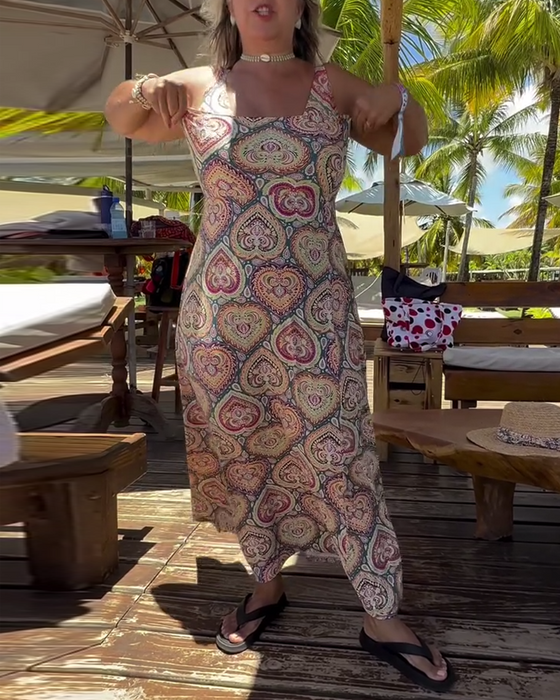 Badpak Strapless Hart Vakantieprint