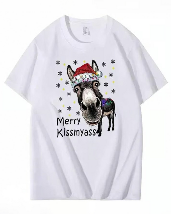 Unisex T-Shirt Kerst Grappige Print Korte Mouw