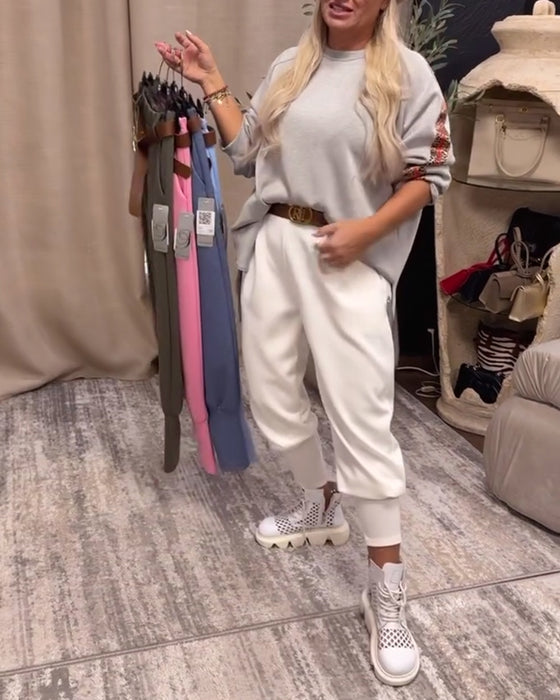 Broek Eenkleurig Eenvoudig