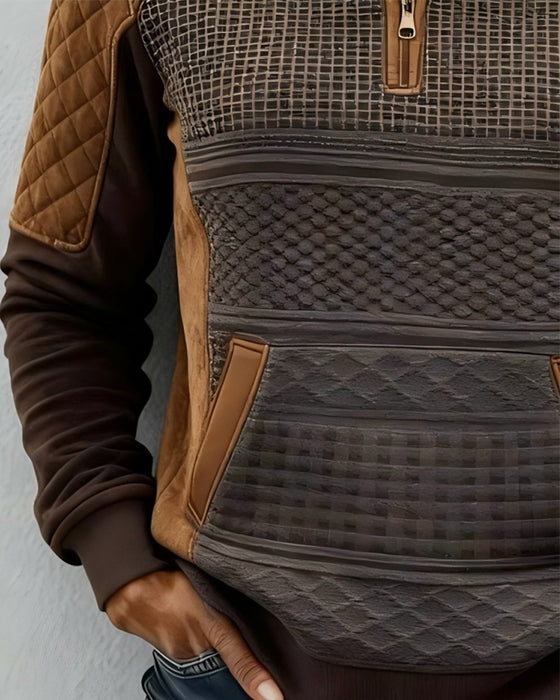 Trui Halfritssluiter Kraag Casual Modieus