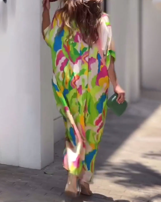 Kleine hemdje bikiniset met bloemenprint