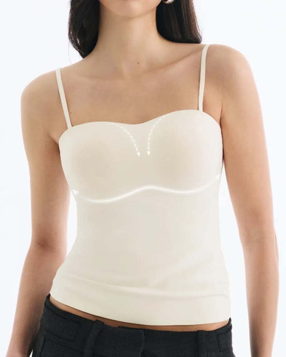Cami Top Strapless Effen Ingebouwde BH